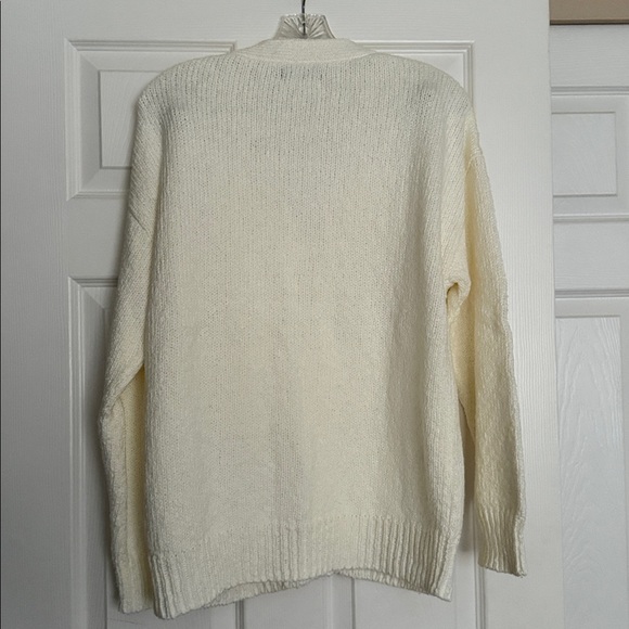 Naadam White Chunky Cotton Cardigan S - Picture 4 of 8